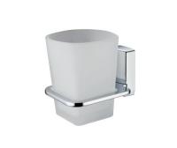 Стакан для зубных щеток стеклянный WasserKRAFT Leine 5028, хром