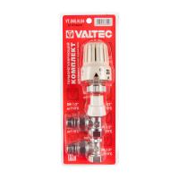 Комплект терморегулирующего оборудования Valtec для радиатора, угловой 1/2" (термостатическая головка, термостатический клапан, запорный клапан)