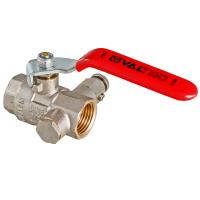 Кран шаровый Valtec Base 1/2" ВН-ВН с дренажом и воздухоотводчиком
