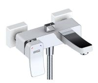 Смеситель для ванны WasserKRAFT Aller 1061WHITE, хром/белый