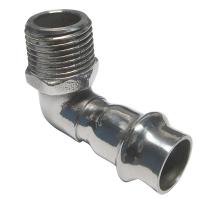Угольник Valtec 90° нерж. cталь 22х3/4" НР