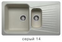 Кухонная мойка Polygran F-18 серый, 84х49х20