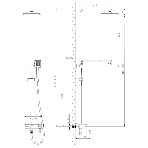 Смеситель Lemark Tropic LM7004С для ванны и душа