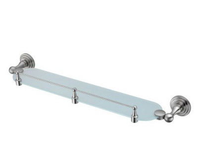 Полка стеклянная WasserKRAFT Ammer K-7044, матовый хром