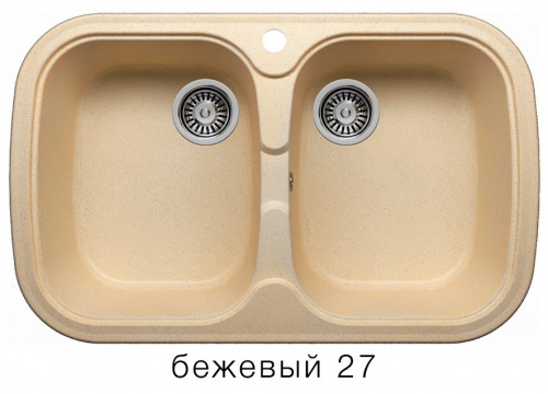 Кухонная мойка Polygran F-150 бежевый, 80х50х20