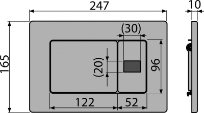 Кнопки смыва AlcaPlast M279S сенсорная Antivandal
