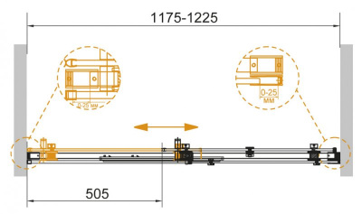 Душевой угол Cezares STYLUS-SOFT-BF-1-120-C-Cr 120x195