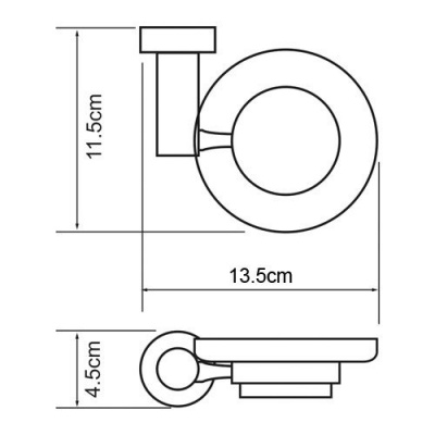 Мыльница стеклянная WasserKRAFT Donau K-9429, хром