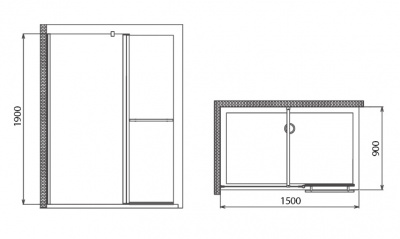 Душевое ограждение Gemy New Rockcoco S03161D 150x90x190