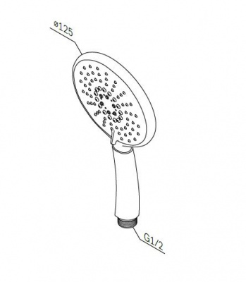 F0253100 Bliss L, ручн.душ, 5 ф-ций, d 125 мм, шт