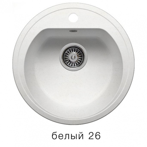 Кухонная мойка Polygran F-05 белый, 45х45х20