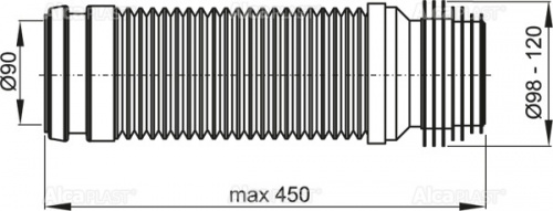 Гибкое колено AlcaPlast 90/110 flexi M9006