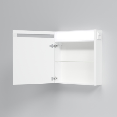 M55MCR0601WG BLISS, Зеркальный шкаф с подсветкой, правый, 60см, белый, глянец