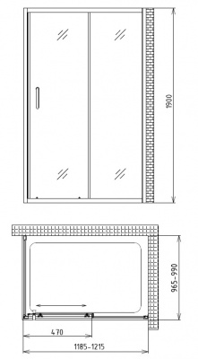 Душевой уголок Gemy Victoria S30191A/A100 120х100