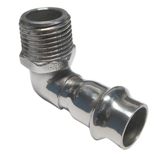Угольник Valtec 90° нерж. cталь 22х3/4" НР