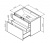 M50AFHX0803WM INSPIRE V2.0, База под раковину, подвесная, 80 см, 3 ящика, push-to-open, белый матовы