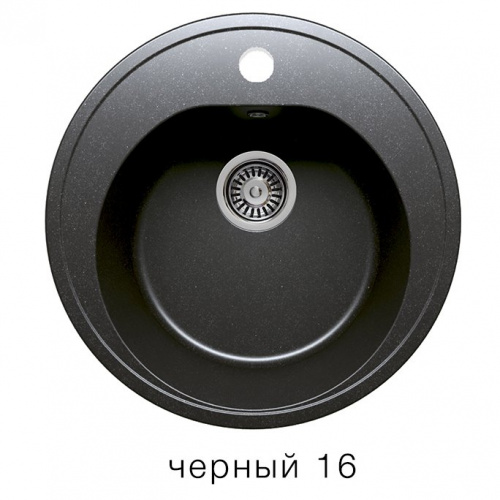 Кухонная мойка Polygran F-08 черный, 51х51х19