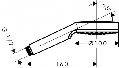 Лейка для душа Hansgrohe Crometta 1jet 26331400, белый/хром