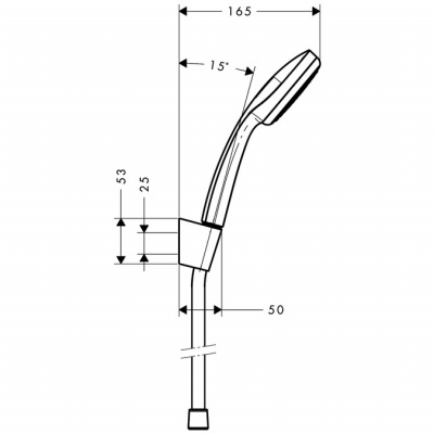 Душевой гарнитур Hansgrohe Croma 100 1 jet, хром