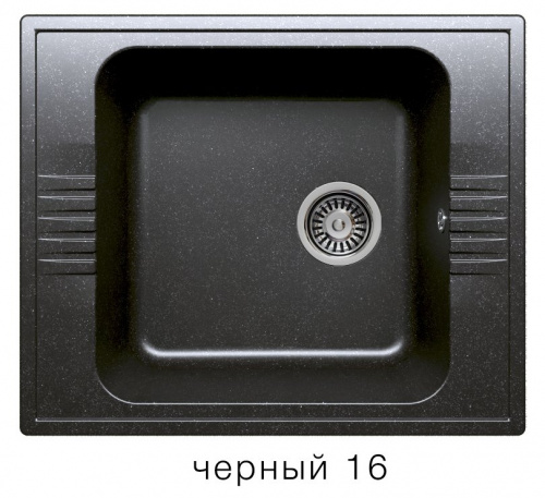 Кухонная мойка Polygran F-20 черный, 60х50х20,5