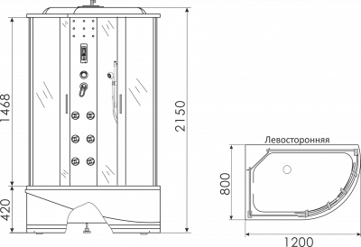 Кабина душевая Erlit Comfort ER4512PR-C4