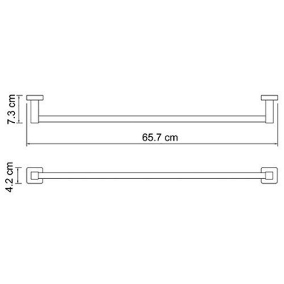 Держатель полотенец WasserKRAFT Lippe K-6530, хром
