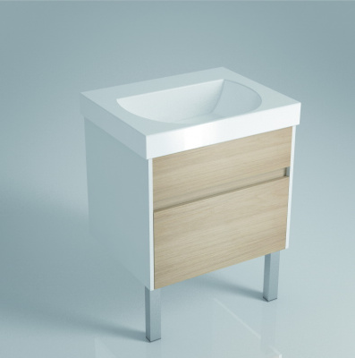 Тумба под умывальник Kerama Marazzi Buongiorno BG.60.2\ОАК, белый\дуб санома