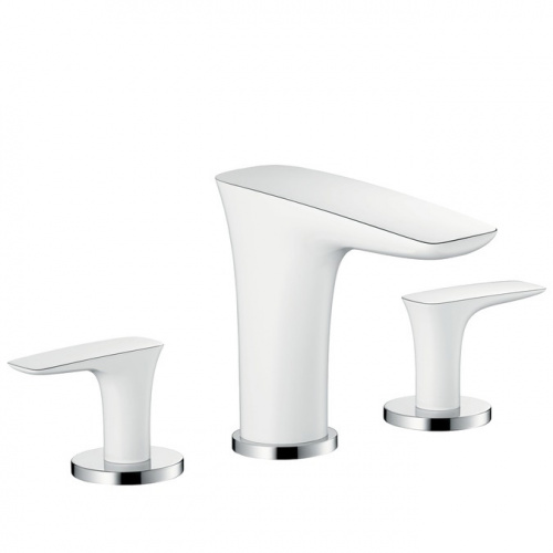 Смеситель для раковины Hansgrohe PuraVida 15073400, белый/хром