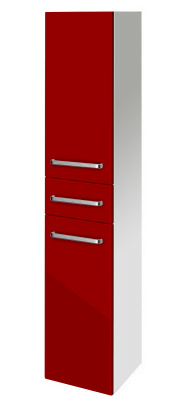 Пенал Dreja Q Max 35 s л/п высокий с ящиком, красный глянец