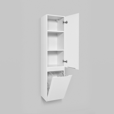 M55CHR0341WG BLISS, шкаф-колонна подвесной, правый, 34см, двери с доводчиками, белый,глянец