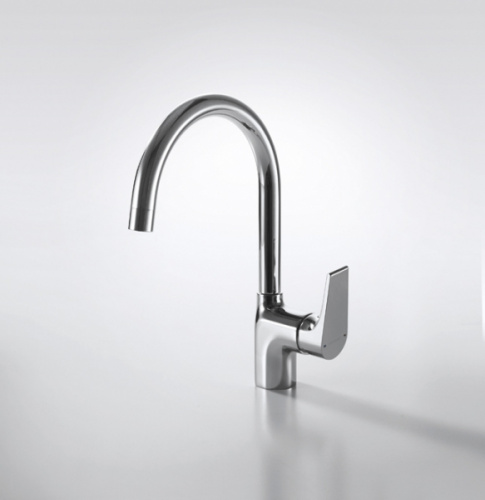 Смеситель для кухни Bravat Vega F7119177CP-3, высокий излив, хром