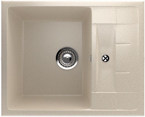 Кухонная мойка Ulgran U-207 61x49,5x19,5, бежевый