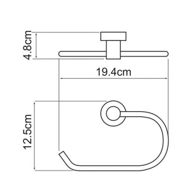 Держатель полотенец кольцо WasserKRAFT Donau K-9460, хром