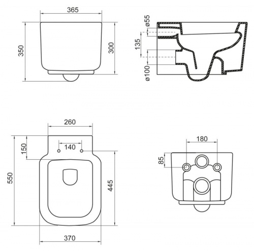 Унитаз подвесной BELBAGNO VASO