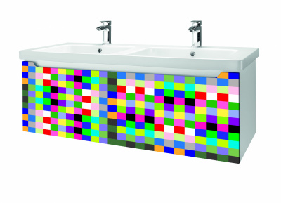 Тумба под умывальник Dreja Color 125, с 2 мя ящиками, individual