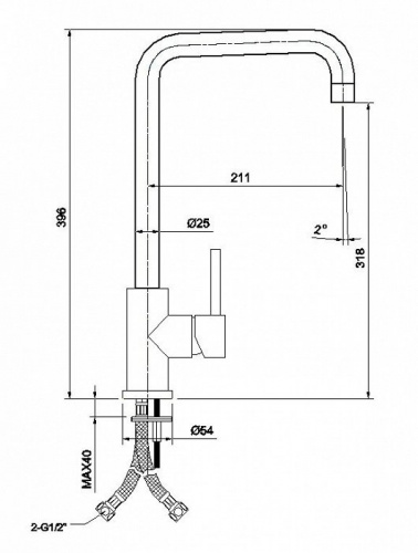 Смеситель для кухни Iddis Kitchen K05STL0i05, хром