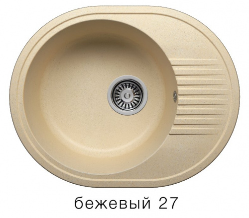 Кухонная мойка Polygran F-22 бежевый, 57,5х46х20