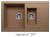 Кухонная мойка Polygran F-21 терракот, 77х49х19
