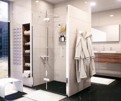 Душевая дверь WasserKRAFT Aller 10H05LWHITE, 120х200, распашная на петлях, левая