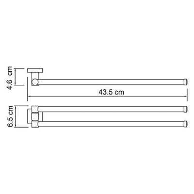 Держатель полотенец WasserKRAFT Lippe K-6531, хром