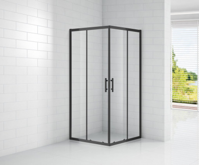 Душевой угол Cezares ECO-O-A-2-90-C-NERO 90x90x190