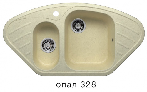 Кухонная мойка Polygran F-14 опал, 96х40,5х19