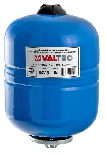 Бак расширительный Valtec для ГВС и ХВС 12 л. синий