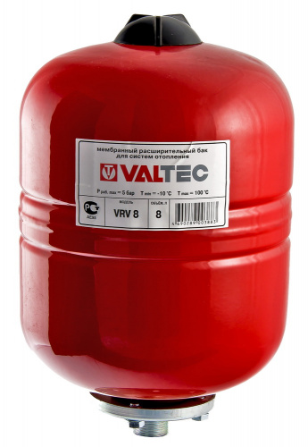 Бак расширительный Valtec для отопления 8 л. красный