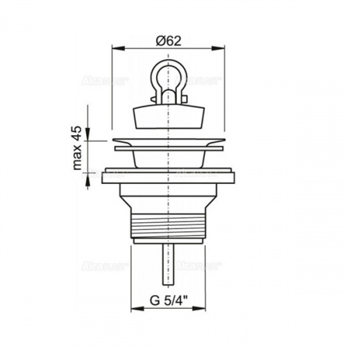 Донный клапан для раковины Alcaplast A31