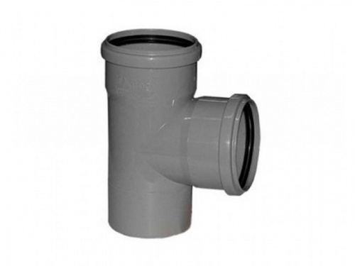 Тройник внутренний двухраструбный Polytron Comfort 110x110/87,5, серый