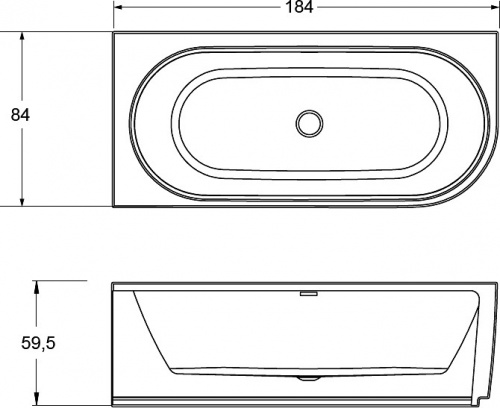 Акриловая ванна Riho Desire 184x84 BD0500500000000, правая