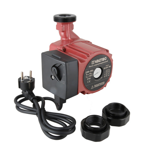 Насос циркуляционный Valtec RS 25/4-180 с гайками