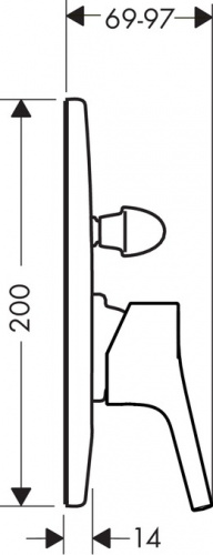 Смеситель для ванной Hansgrohe Talis S 72407000, хром