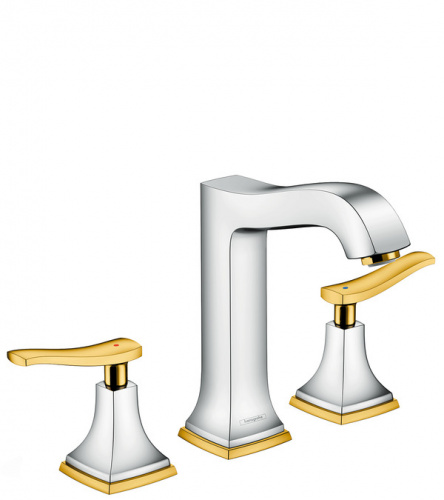 Смеситель для раковины Hansgrohe Metropol 31331090, хром/золото